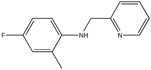 4-fluoro-2-methyl-N-(pyridin-2-ylmethyl)aniline 结构式