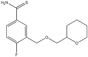 4-fluoro-3-[(tetrahydro-2H-pyran-2-ylmethoxy)methyl]benzenecarbothioamide