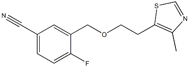 4-fluoro-3-{[2-(4-methyl-1,3-thiazol-5-yl)ethoxy]methyl}benzonitrile