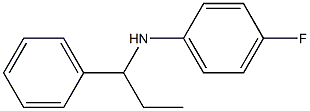 4-fluoro-N-(1-phenylpropyl)aniline 化学構造式