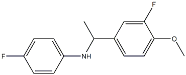 4-fluoro-N-[1-(3-fluoro-4-methoxyphenyl)ethyl]aniline Structure