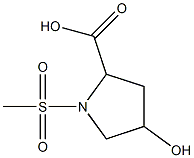 4-hydroxy-1-(methylsulfonyl)pyrrolidine-2-carboxylic acid,,结构式
