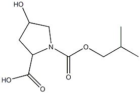 4-hydroxy-1-[(2-methylpropoxy)carbonyl]pyrrolidine-2-carboxylic acid 结构式