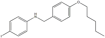 4-iodo-N-{[4-(pentyloxy)phenyl]methyl}aniline 结构式