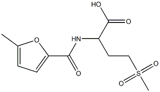 4-methanesulfonyl-2-[(5-methylfuran-2-yl)formamido]butanoic acid 化学構造式