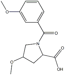 4-methoxy-1-(3-methoxybenzoyl)pyrrolidine-2-carboxylic acid Structure