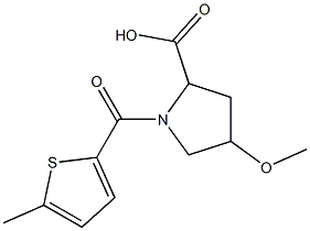 4-methoxy-1-[(5-methylthien-2-yl)carbonyl]pyrrolidine-2-carboxylic acid Structure