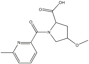 4-methoxy-1-[(6-methylpyridin-2-yl)carbonyl]pyrrolidine-2-carboxylic acid Structure