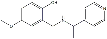 4-methoxy-2-({[1-(pyridin-4-yl)ethyl]amino}methyl)phenol Struktur