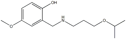 4-methoxy-2-({[3-(propan-2-yloxy)propyl]amino}methyl)phenol 化学構造式