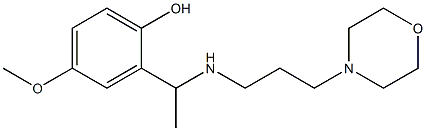 4-methoxy-2-(1-{[3-(morpholin-4-yl)propyl]amino}ethyl)phenol 结构式
