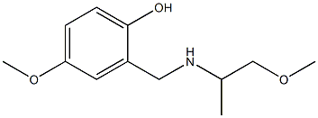 4-methoxy-2-{[(1-methoxypropan-2-yl)amino]methyl}phenol,,结构式