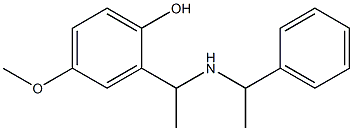 4-methoxy-2-{1-[(1-phenylethyl)amino]ethyl}phenol 结构式