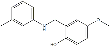 4-methoxy-2-{1-[(3-methylphenyl)amino]ethyl}phenol,,结构式