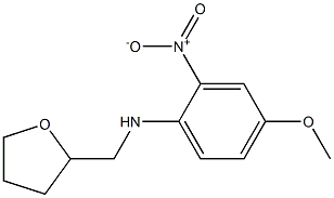 4-methoxy-2-nitro-N-(oxolan-2-ylmethyl)aniline Struktur
