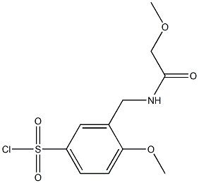 4-methoxy-3-[(2-methoxyacetamido)methyl]benzene-1-sulfonyl chloride 化学構造式