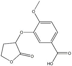 4-methoxy-3-[(2-oxooxolan-3-yl)oxy]benzoic acid Struktur