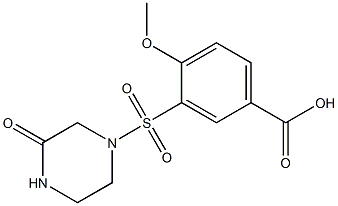 4-methoxy-3-[(3-oxopiperazine-1-)sulfonyl]benzoic acid Structure