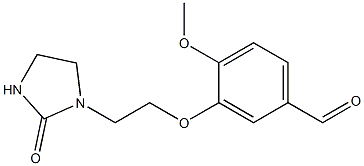 4-methoxy-3-[2-(2-oxoimidazolidin-1-yl)ethoxy]benzaldehyde Struktur