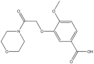 4-methoxy-3-[2-(morpholin-4-yl)-2-oxoethoxy]benzoic acid,,结构式