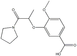 4-methoxy-3-{[1-oxo-1-(pyrrolidin-1-yl)propan-2-yl]oxy}benzoic acid Structure