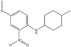 4-methoxy-N-(4-methylcyclohexyl)-2-nitroaniline Struktur