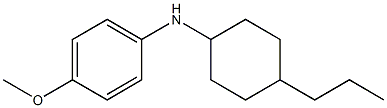 4-methoxy-N-(4-propylcyclohexyl)aniline 化学構造式