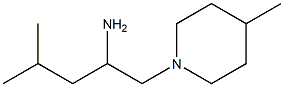 4-methyl-1-(4-methylpiperidin-1-yl)pentan-2-amine|