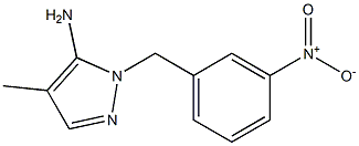 4-methyl-1-[(3-nitrophenyl)methyl]-1H-pyrazol-5-amine,,结构式