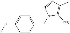  4-methyl-1-{[4-(methylsulfanyl)phenyl]methyl}-1H-pyrazol-5-amine
