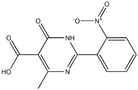 4-methyl-2-(2-nitrophenyl)-6-oxo-1,6-dihydropyrimidine-5-carboxylic acid,,结构式