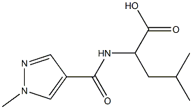 4-methyl-2-[(1-methyl-1H-pyrazol-4-yl)formamido]pentanoic acid,,结构式