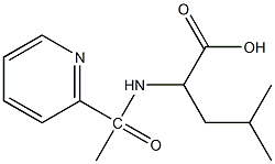 4-methyl-2-[1-(pyridin-2-yl)acetamido]pentanoic acid Struktur