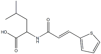 4-methyl-2-{[(2E)-3-thien-2-ylprop-2-enoyl]amino}pentanoic acid,,结构式