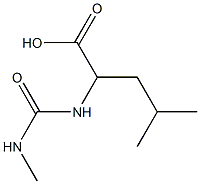 4-methyl-2-{[(methylamino)carbonyl]amino}pentanoic acid Structure