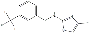 4-methyl-N-{[3-(trifluoromethyl)phenyl]methyl}-1,3-thiazol-2-amine,,结构式