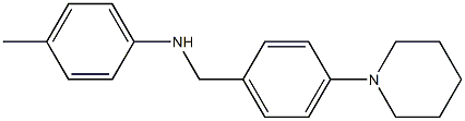 4-methyl-N-{[4-(piperidin-1-yl)phenyl]methyl}aniline Structure