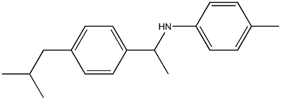 4-methyl-N-{1-[4-(2-methylpropyl)phenyl]ethyl}aniline,,结构式