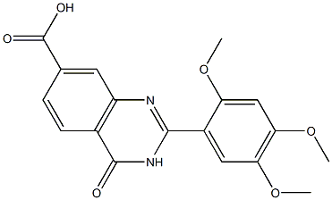 4-oxo-2-(2,4,5-trimethoxyphenyl)-3,4-dihydroquinazoline-7-carboxylic acid Structure