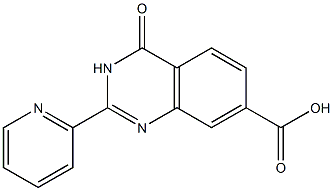 4-oxo-2-(pyridin-2-yl)-3,4-dihydroquinazoline-7-carboxylic acid 化学構造式