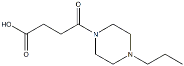 4-オキソ-4-(4-プロピルピペラジン-1-イル)酪酸 化学構造式