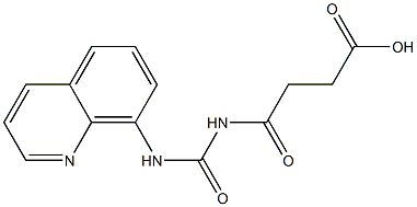 4-oxo-4-[(quinolin-8-ylcarbamoyl)amino]butanoic acid Struktur