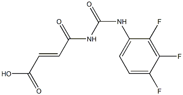 4-oxo-4-{[(2,3,4-trifluorophenyl)carbamoyl]amino}but-2-enoic acid Struktur