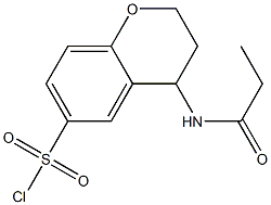 4-propanamido-3,4-dihydro-2H-1-benzopyran-6-sulfonyl chloride,,结构式