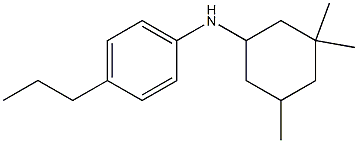 4-propyl-N-(3,3,5-trimethylcyclohexyl)aniline,,结构式