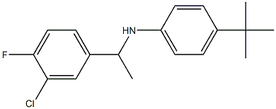 4-tert-butyl-N-[1-(3-chloro-4-fluorophenyl)ethyl]aniline Structure