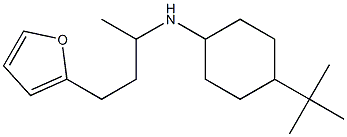 4-tert-butyl-N-[4-(furan-2-yl)butan-2-yl]cyclohexan-1-amine Struktur