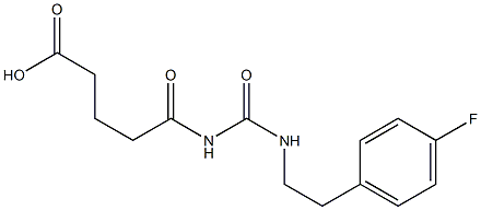 5-({[2-(4-fluorophenyl)ethyl]carbamoyl}amino)-5-oxopentanoic acid Structure
