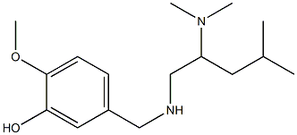 5-({[2-(dimethylamino)-4-methylpentyl]amino}methyl)-2-methoxyphenol Struktur