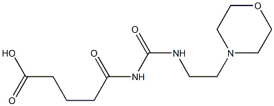 5-({[2-(morpholin-4-yl)ethyl]carbamoyl}amino)-5-oxopentanoic acid Structure